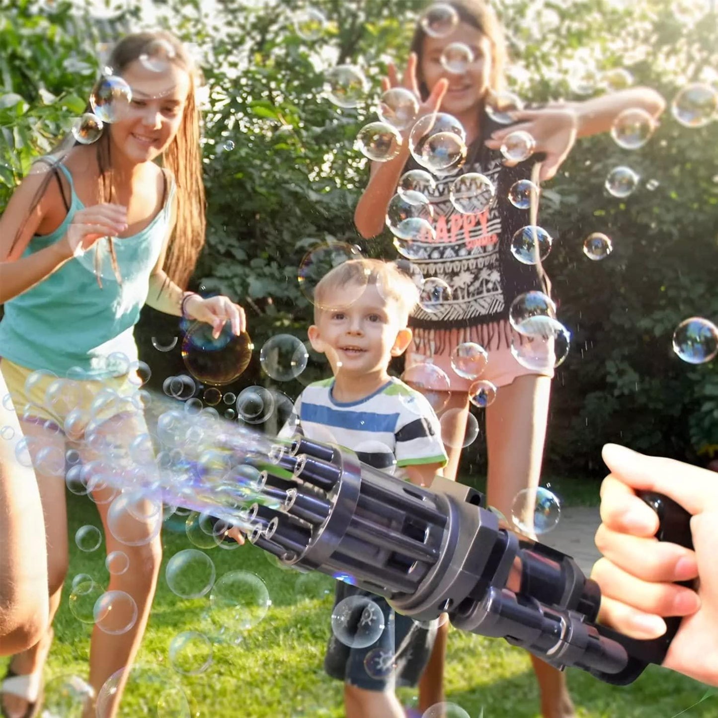 Rocket Launcher Electric Bubble Machine Gun for Toddlers Toys